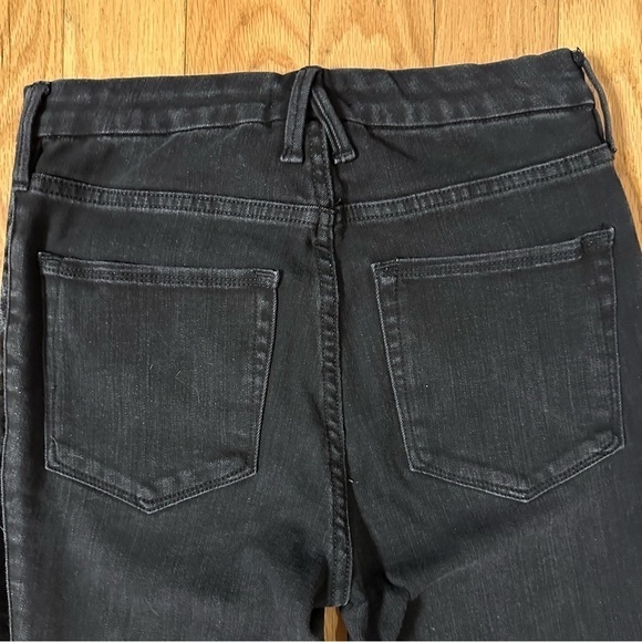 Good American jeans Good Legs Velvet Tuxedo Stripe stretch black size 6/28 - Picture 4 of 7